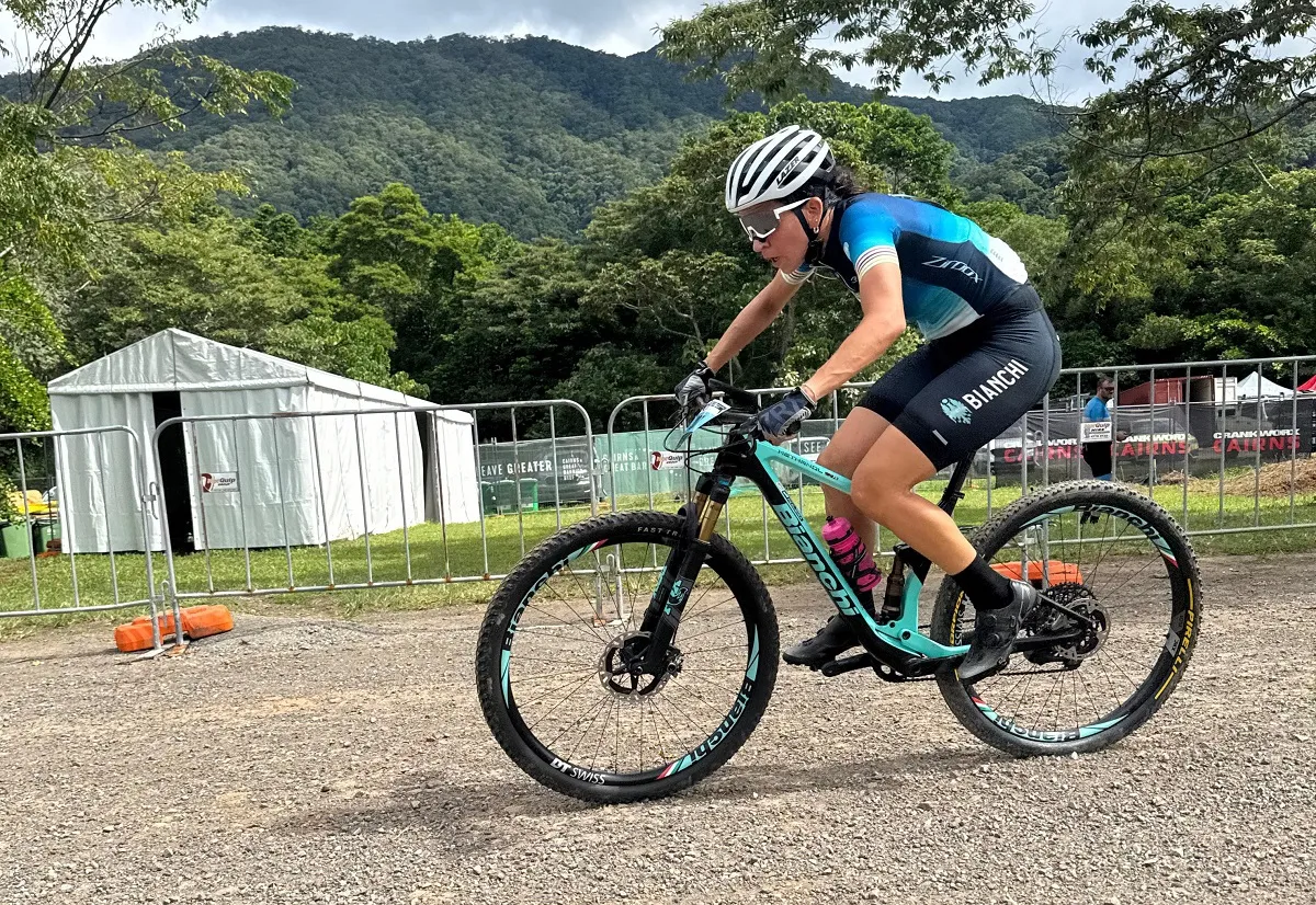A TODA VELOCIDAD. María Emilia Filgueira mostró un gran nivel y logró la medalla de Oro en la prueba de cross country.