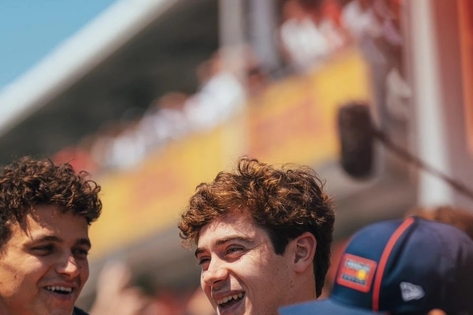 Colapinto, minutos antes de la carrera