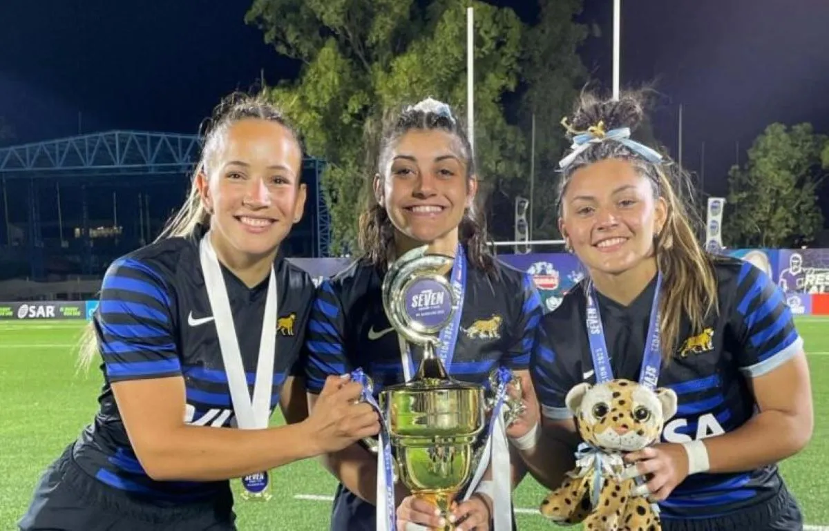 CONSTANCIA. Andrea Moreno, Candela Delgado y Azul Medina suelen estar citadas a la Selección de seven.