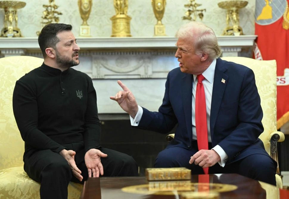 ESCANDALOSO. El maltrato a Zelenski fue evidente durante una reunión que terminó a los gritos.