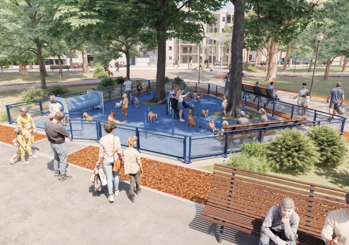 Pista de running, skatepark y canil: los ocho ejes del proyecto de renovación de la plaza Urquiza
