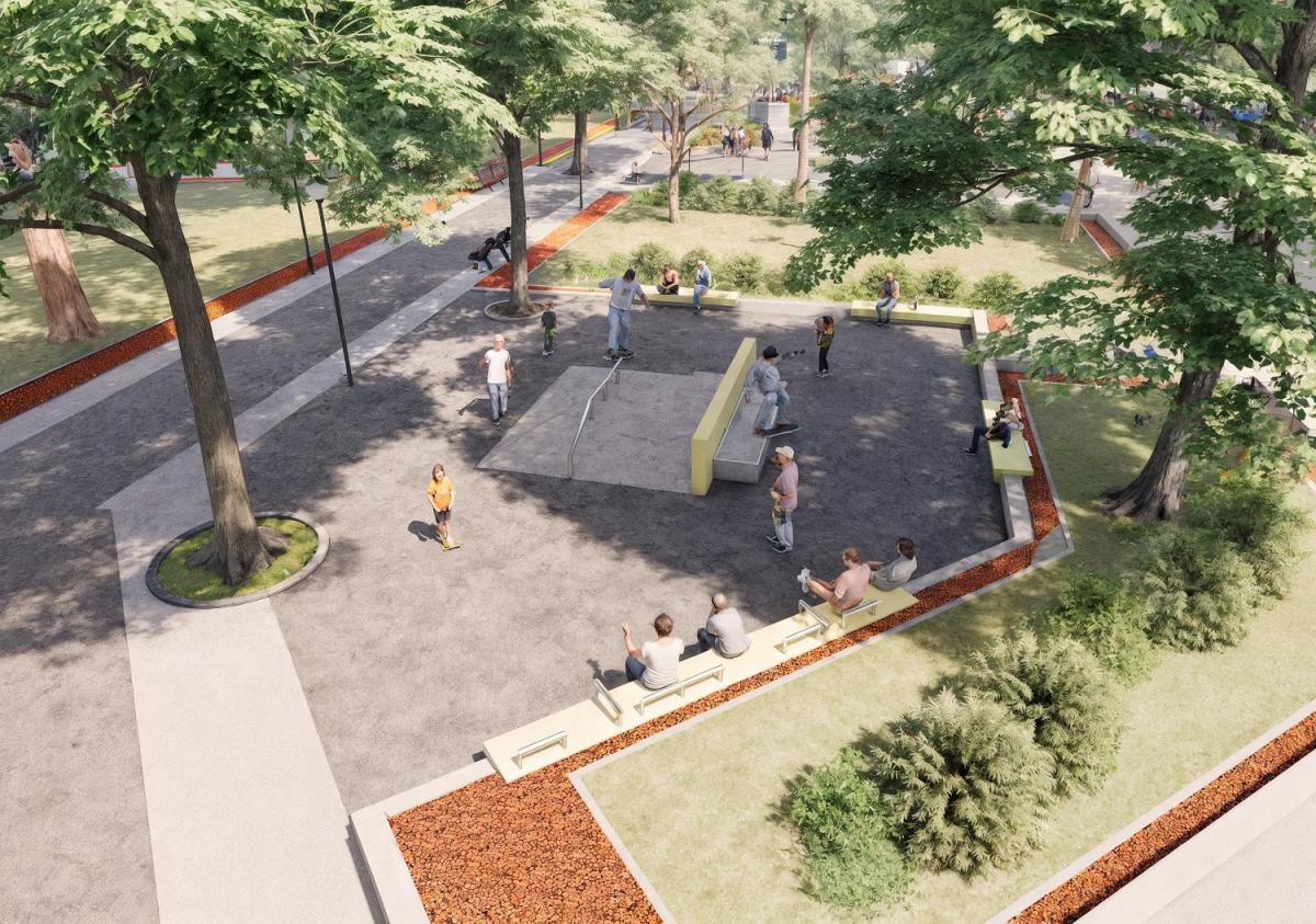 Pista de running, skatepark y canil: los ocho ejes del proyecto de renovación de la plaza Urquiza