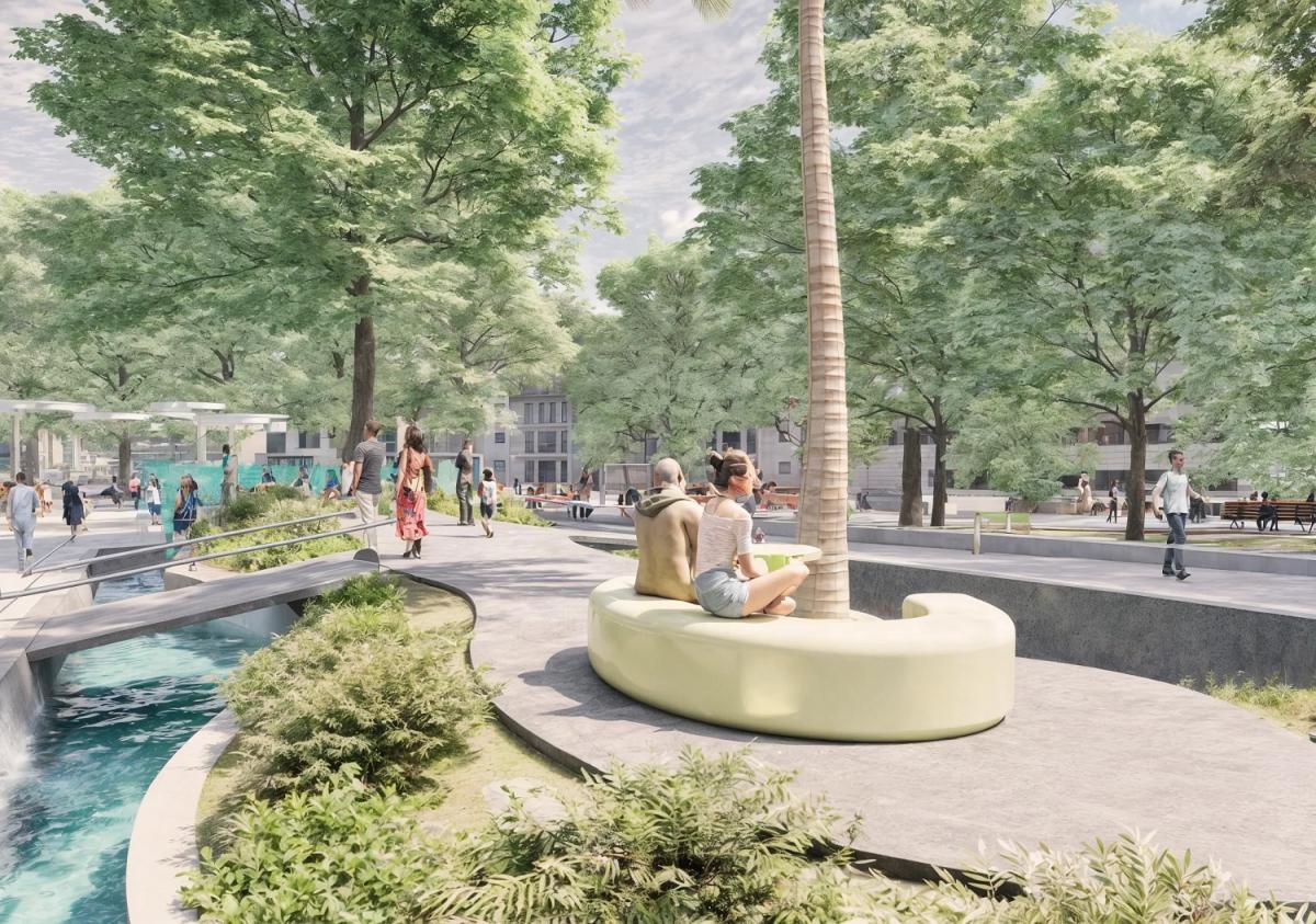 Pista de running, skatepark y canil: los ocho ejes del proyecto de renovación de la plaza Urquiza