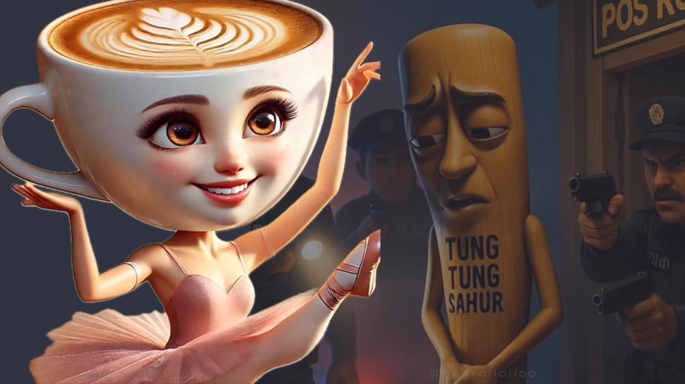 DOS FAMOSOS. “Ballerina Capuchina” y Tung Tung Sahur.
