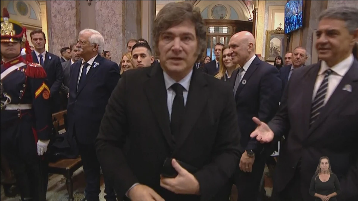 Javier Milei ignoró a Jorge Macri y a Victoria Villaruel durante su ingreso al Tedeum