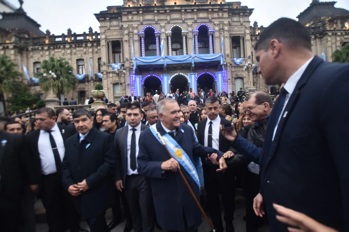 Osvaldo Jaldo, durante el acto por el aniversario de la Revolución de Mayo. LA GACETA / OSVALDO RIPOLL