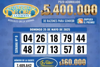 Los Números de Oro de LA GACETA del 25 de mayo de 2025