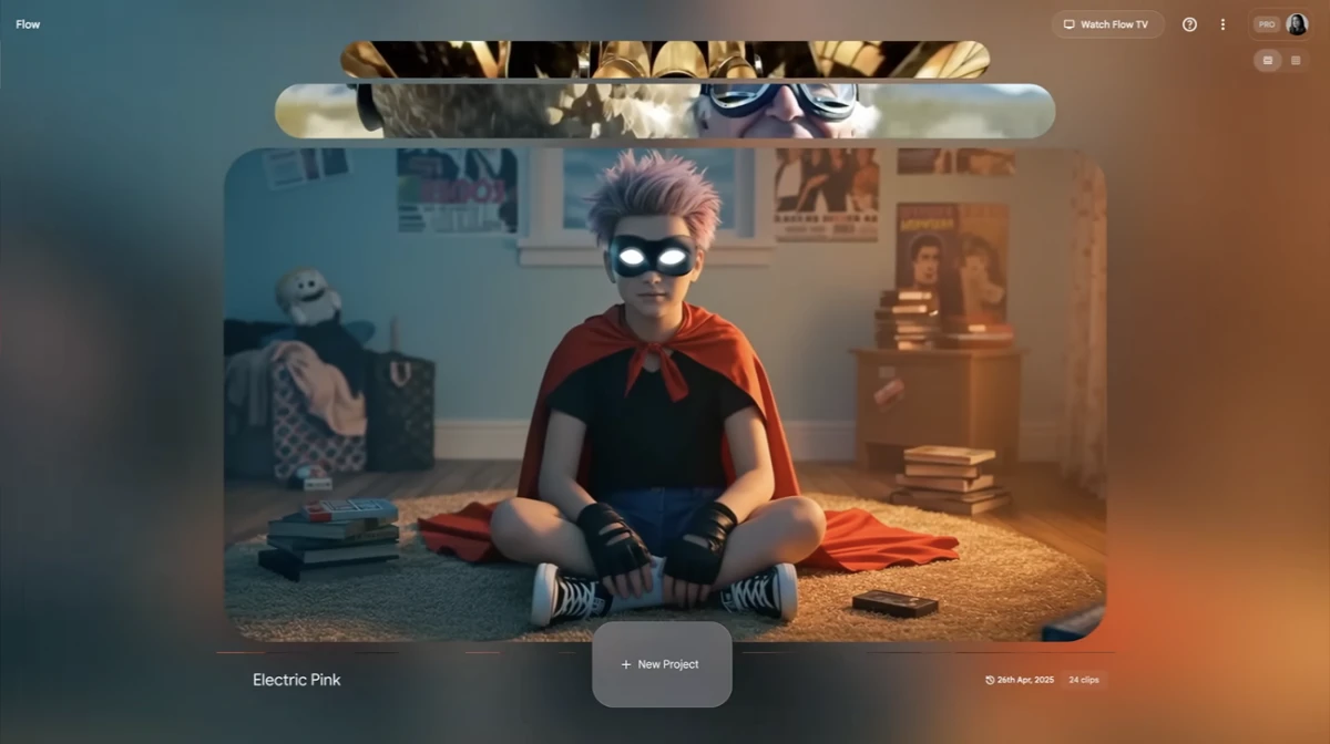 PRESENTACIÓN. El video que explica cómo crear películas a partir de la descripción de una escena./ CAPTURA DE PANTALLA DE GOOGLE FLOW
