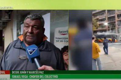 Se incendió un colectivo en calle Marcos Paz: Tuvimos que cortar la corriente