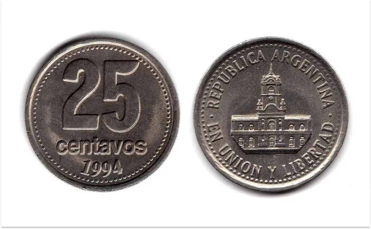 ¿Tenés esta moneda de 25 centavos? Podría valer medio millón de pesos