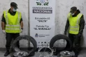Descubren que traían 11 kilos de cocaína ocultas en ruedas