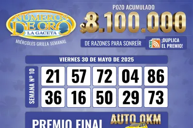 Los Números de Oro de LA GACETA del 30 de mayo de 2025