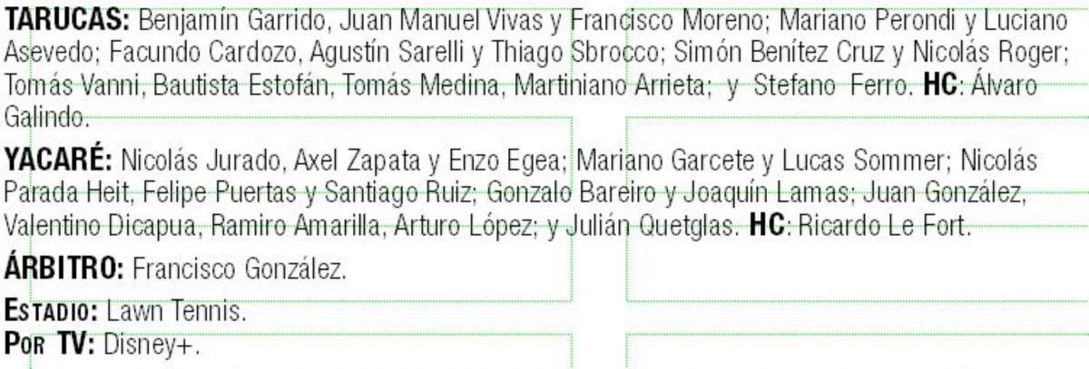 Estos serán los titulares que jugarán en La Caldera del Parque 9 de Julio