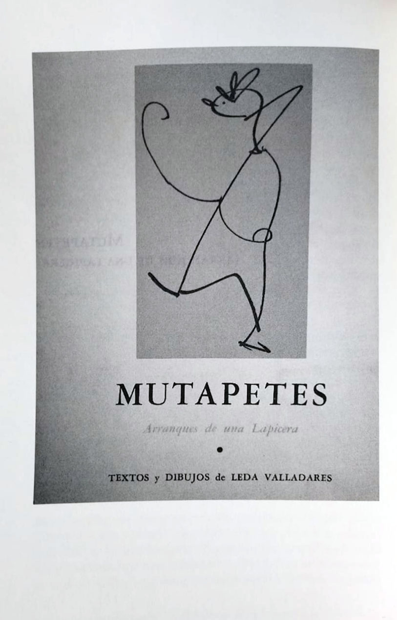 DIVERTIRSE DIBUJANDO. Dos de los trazos que le salieron a Leda para sus “Mutapetes”: “Romántica de codo” y “Ordoñez de Reuma”.