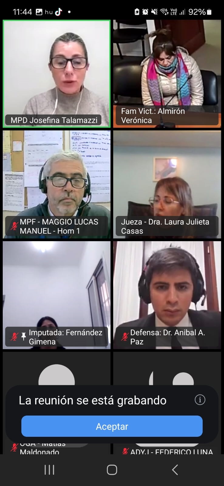 ARGUMENTOS. Los fundamentos de todas las partes hicieron que la audiencia sea tensa.