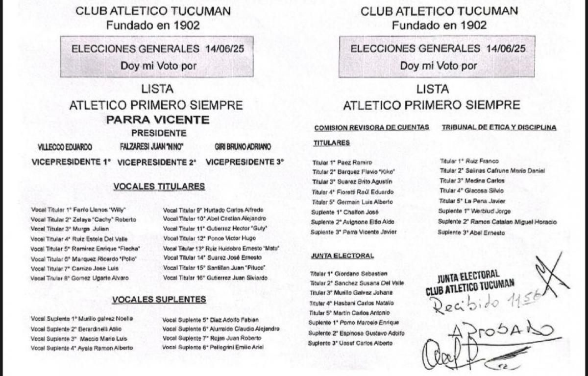 Lista: ATLÉTICO PRIMERO SIEMPRE