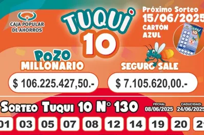 Tuqui 10: ¿cómo salió el sorteo del domingo 8 de junio?