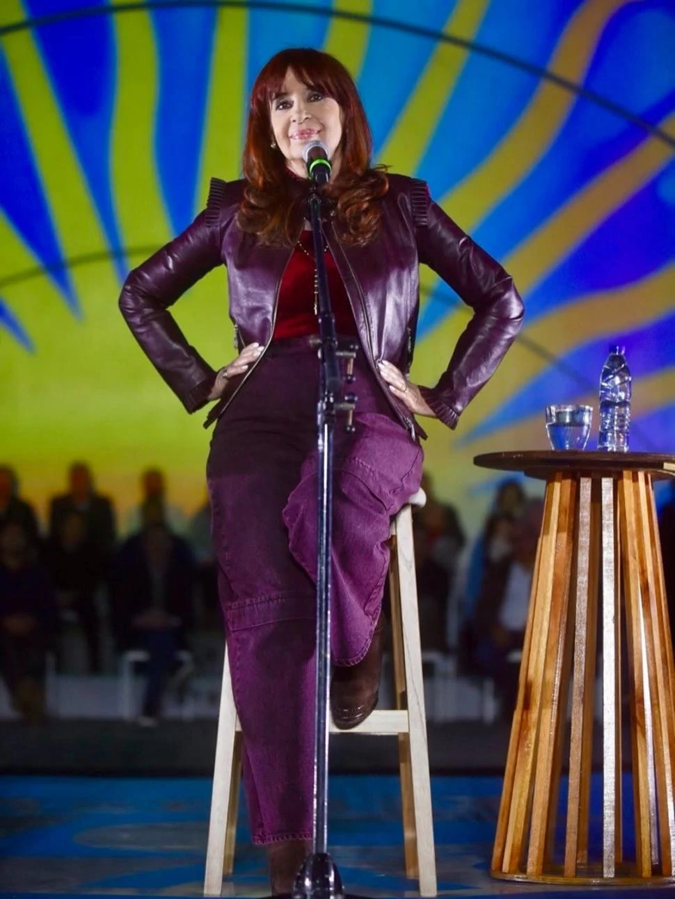 POR EL INTERIOR. Cristina Fernández fue a un acto en Paso de la Patria.