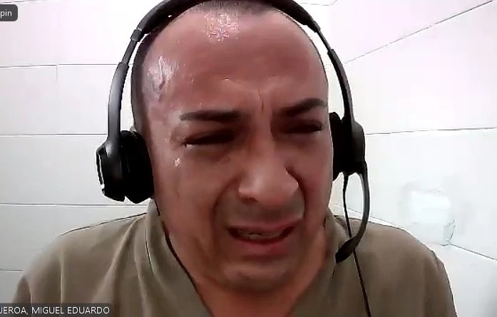 EN LLANTO. “Miguelón” Figueroa lloró al ser acusado por amenazas.