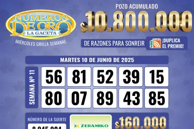 Los Números de Oro de LA GACETA del 10 de junio de 2025