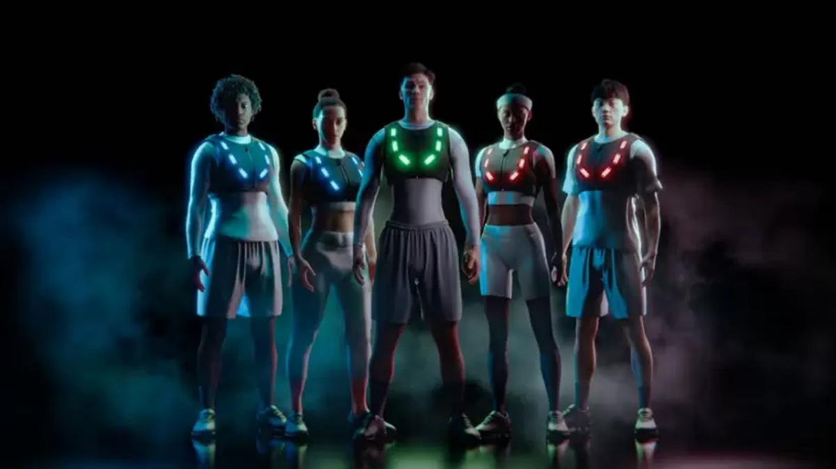 STARTUP DEPORTIVA. La tecnología incluye pecheras con luces LED e inteligencia artificial. / VIXON