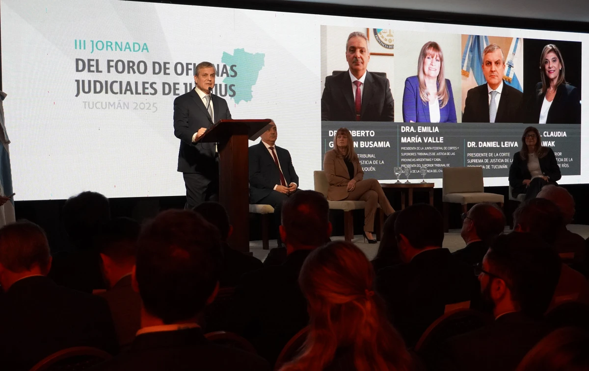 Daniel Leiva, titular de la Corte, en las Jornadas del Foro de Oficinas Judiciales. PRENSA PODER JUDICIAL