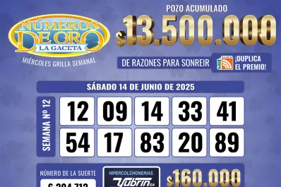 Los Números de Oro de LA GACETA del 14 de junio de 2025