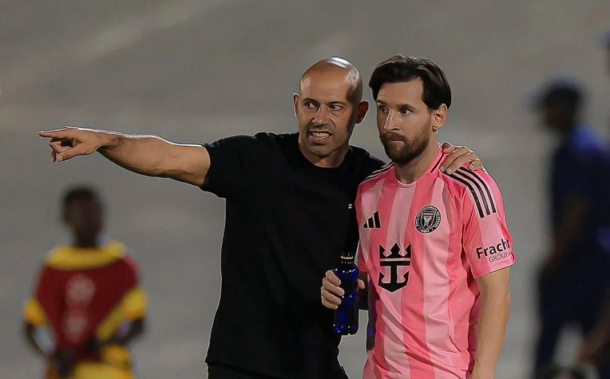 Mascherano y Messi en el Mundial de Clubes.