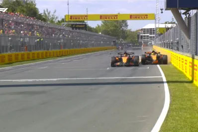 Así fue el insólito choque entre los McLaren de Piastri y Norris en el GP de Canadá