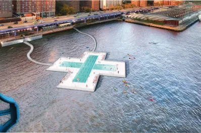 Avanza la construcción de una enorme pileta flotante en el río: cómo será y cuándo estará lista