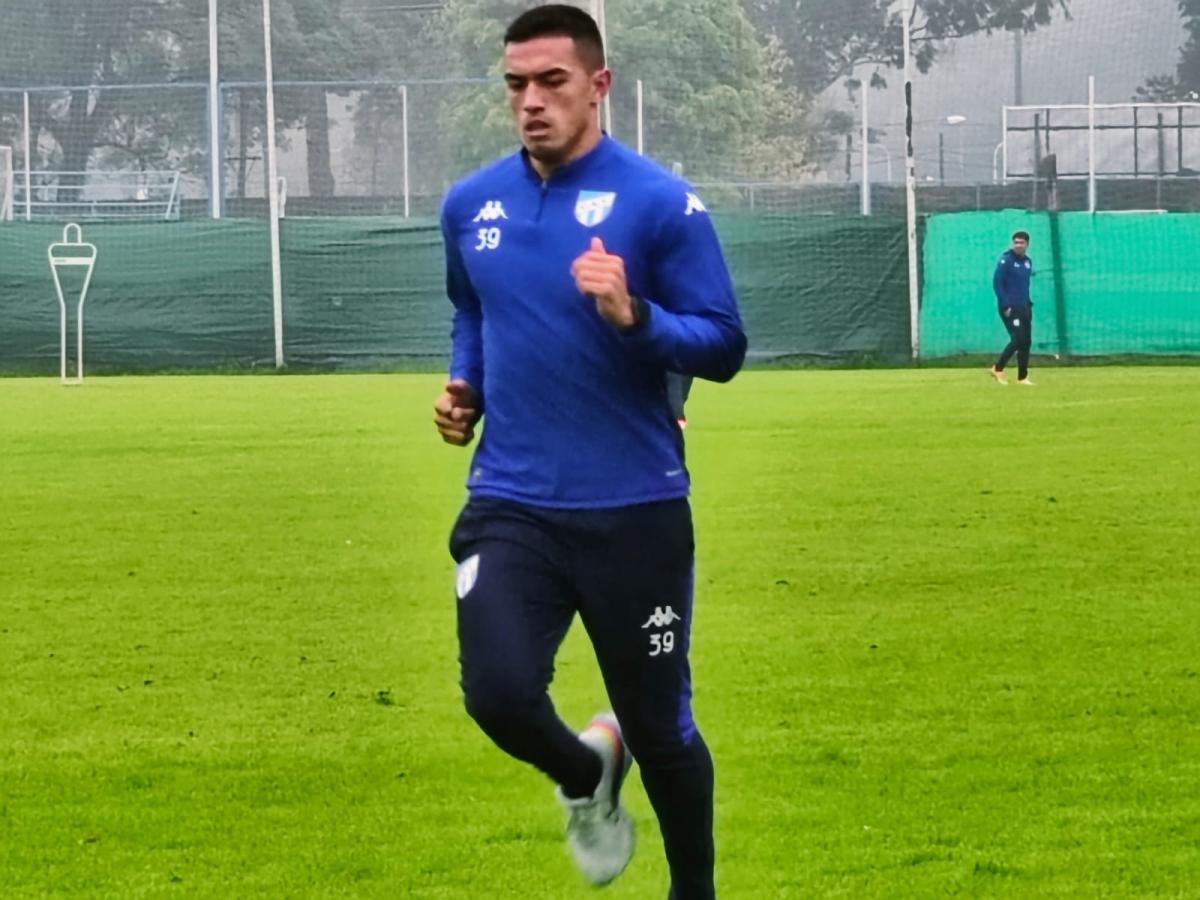 Tomás Cuello entrenó en el complejo José Salmoiraghi.