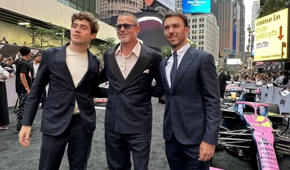 El cálido saludo entre Brad Pitt y Franco Colapinto en la avant première de “F1: la película”