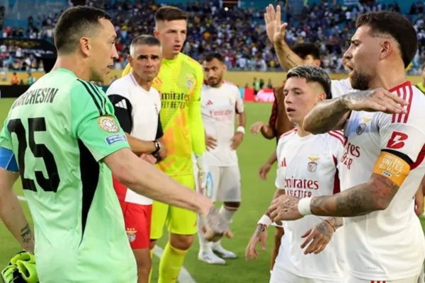 El picante cruce entre Otamendi y Marchesín en el empate entre Boca y Benfica: “Bobo”