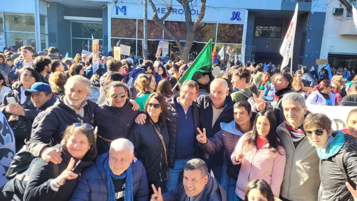 Tucumanos, en la movilización en Buenos Aires. 