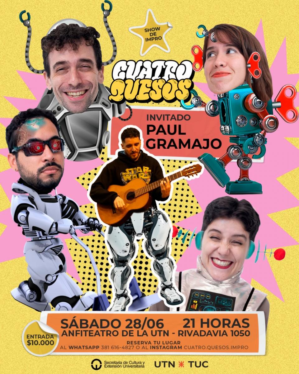 Teatro en Tucumán: con invitados, premios y juegos, ¡vuelve Cuatro Quesos!