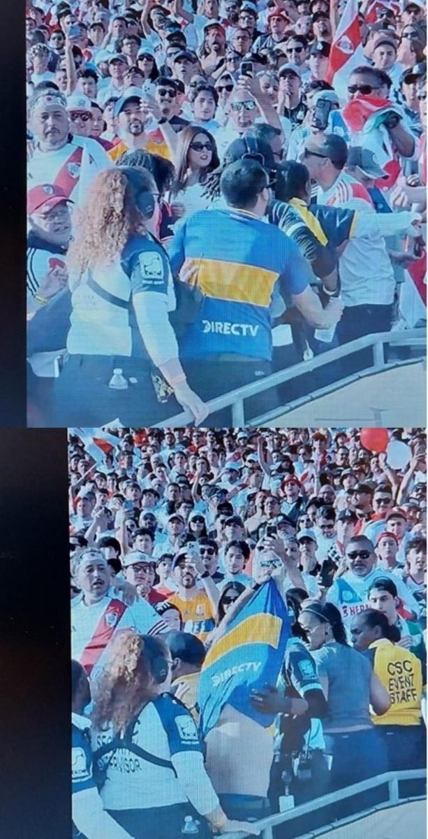 ¡Insólito!: un hincha de Boca Juniors fue a ver a River Plate con la camiseta xeneize