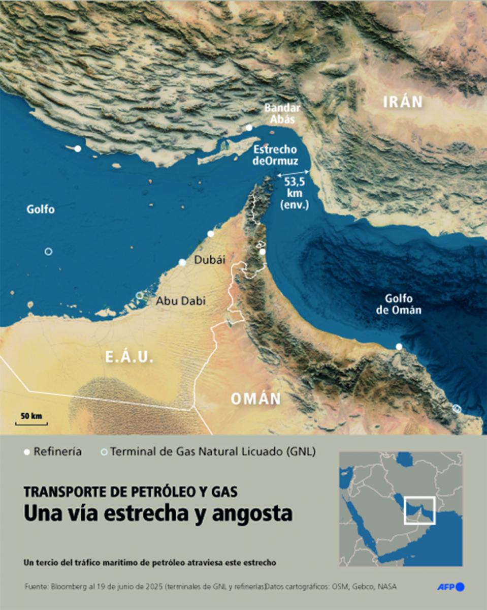 Conflicto en Medio Oriente: el estrecho de Ormuz, un paso estratégico bajo alta tensión