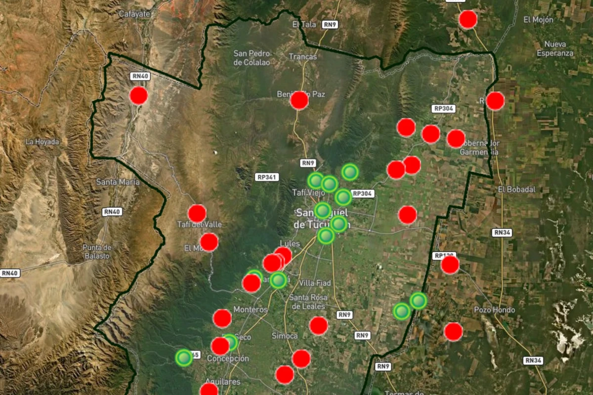 Mapa de heladas. EEAOC