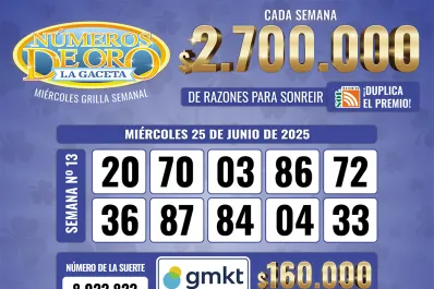 Los Números de Oro de LA GACETA del 25 de junio de 2025