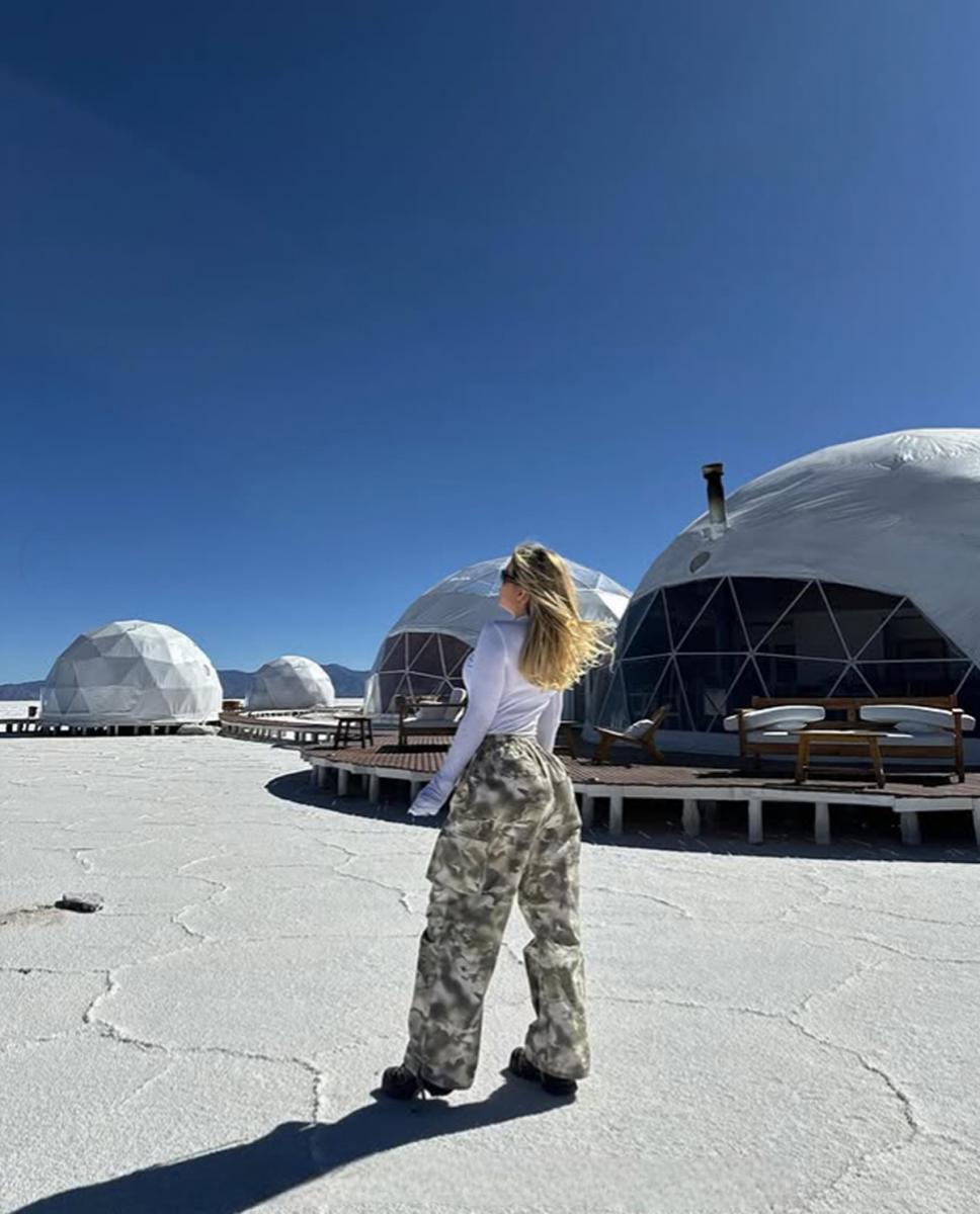 Vacaciones en familia: Wanda Nara estuvo de glamping en el norte argentino