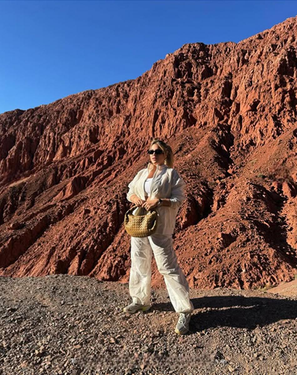 Vacaciones en familia: Wanda Nara estuvo de glamping en el norte argentino