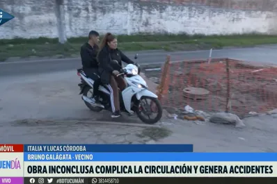 Accidentes, olores y abandono por una obra inconclusa en el cruce de Italia y Lucas Córdoba