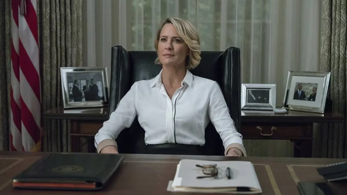 DESIGUALDAD EN NETFLIX. Robin Wright, actriz de House of cards terminó liderando la serie tras las denuncias contra Kevin Spacey. / NETFLIX