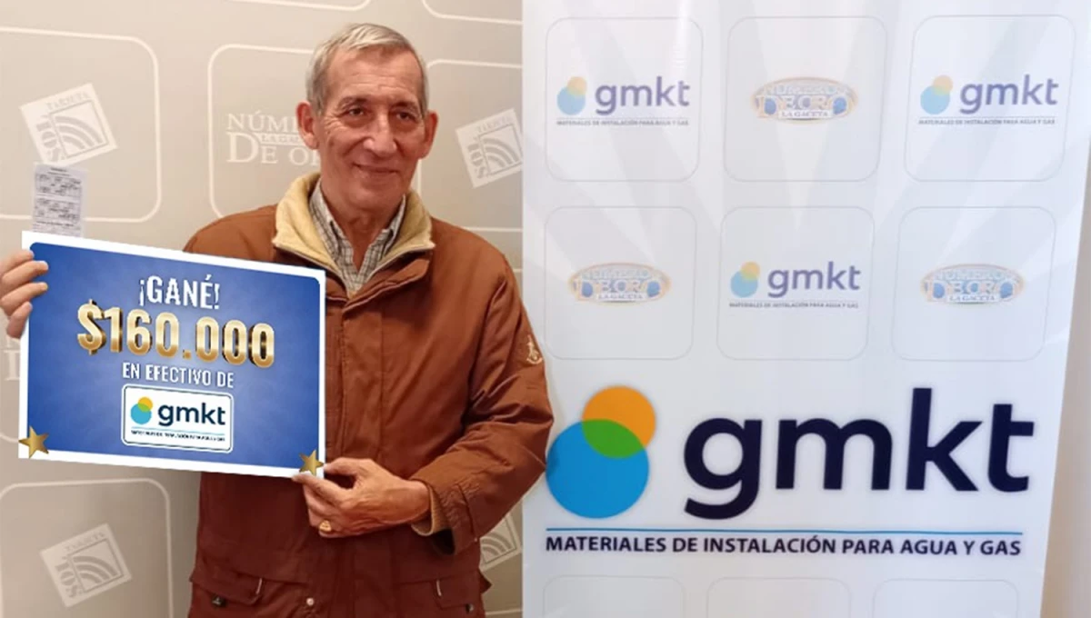 Números de la Suerte y GMKT premiaron a un lector con $160.000 en efectivo