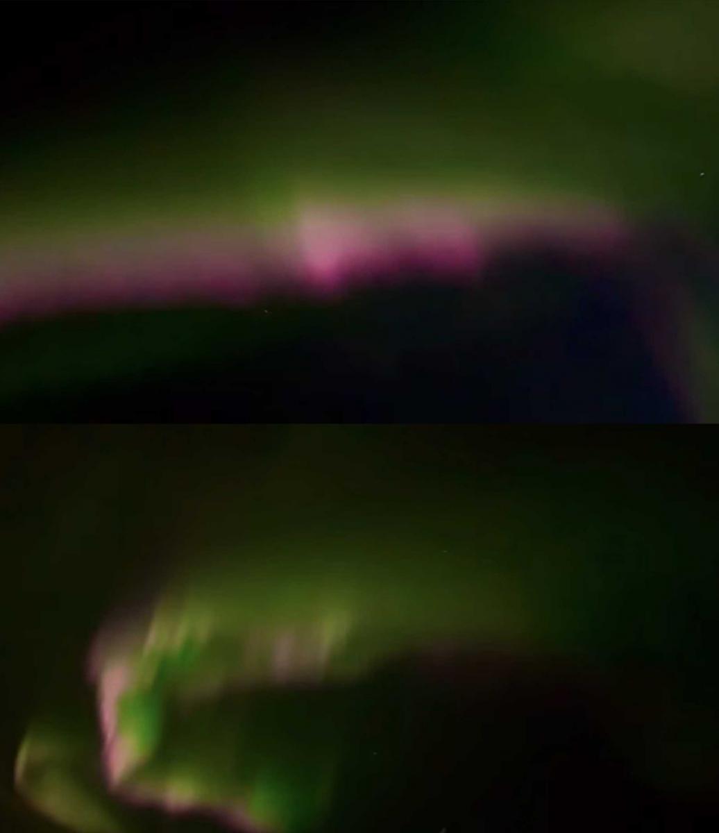 Colores en el viento: las auroras australes sorprendieron a la Antártida anoche