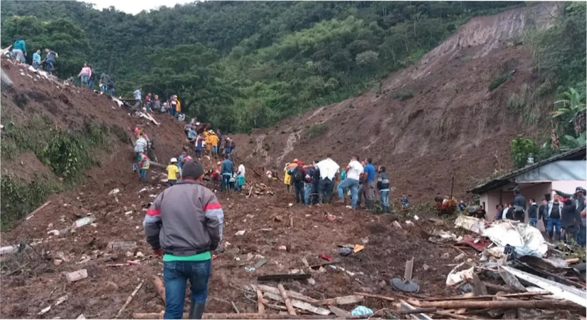 Un alud azotó a Colombia.