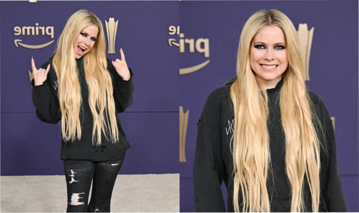 Avril Lavigne en los ACM Awards 2024 Red Carpet. Foto: WWD.