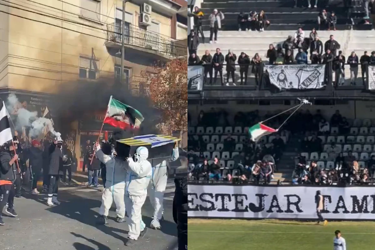 Ataúd, banderas y odio: el repudiable acto antisemita de la barra de All Boys en la previa contra Atlanta