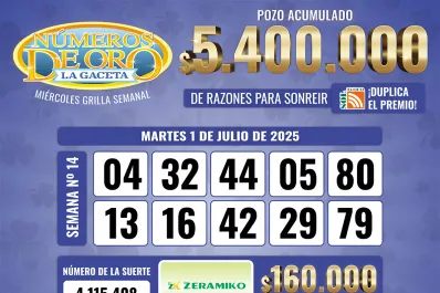 Los Números de Oro de LA GACETA del 1 de julio de 2025