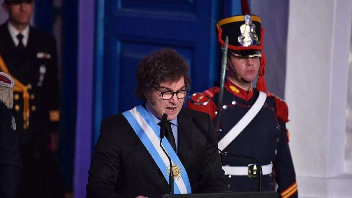 ACTO POR EL 9 DE JULIO. Milei estuvo en Tucumán en 2024.